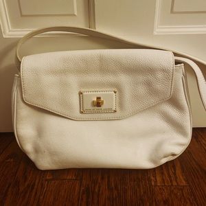 Marc Jacobs white leather crossbody bag EUC